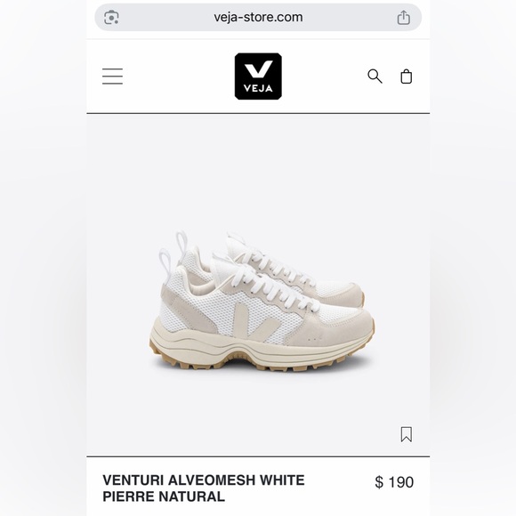 Veja Women's White and Tan Sneakers - Picture 14 of 15